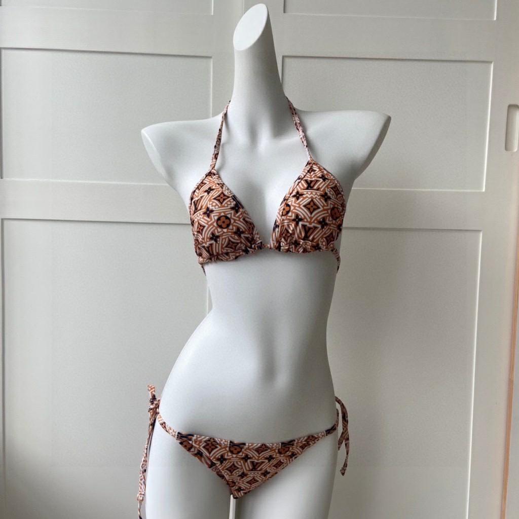 LV Orange Bohemian Bikini Swimsuit Set DUPE, Women's Fashion