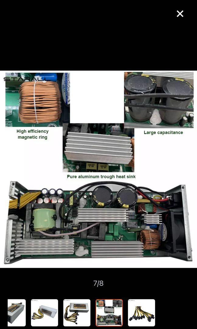 MINING POWER SUPPLY LX2000W FOR BITCOIN (Category: Computer Parts) located in Antipolo. Submitted by adornicleshop (Listing ID 1133768538, Image 3). Description: Selling Power supply LX2000W for ethereum mining. Just bought the item from lazada this December Only used once, tried to power up to test my motherboard. RFS: change to new mining PSU.