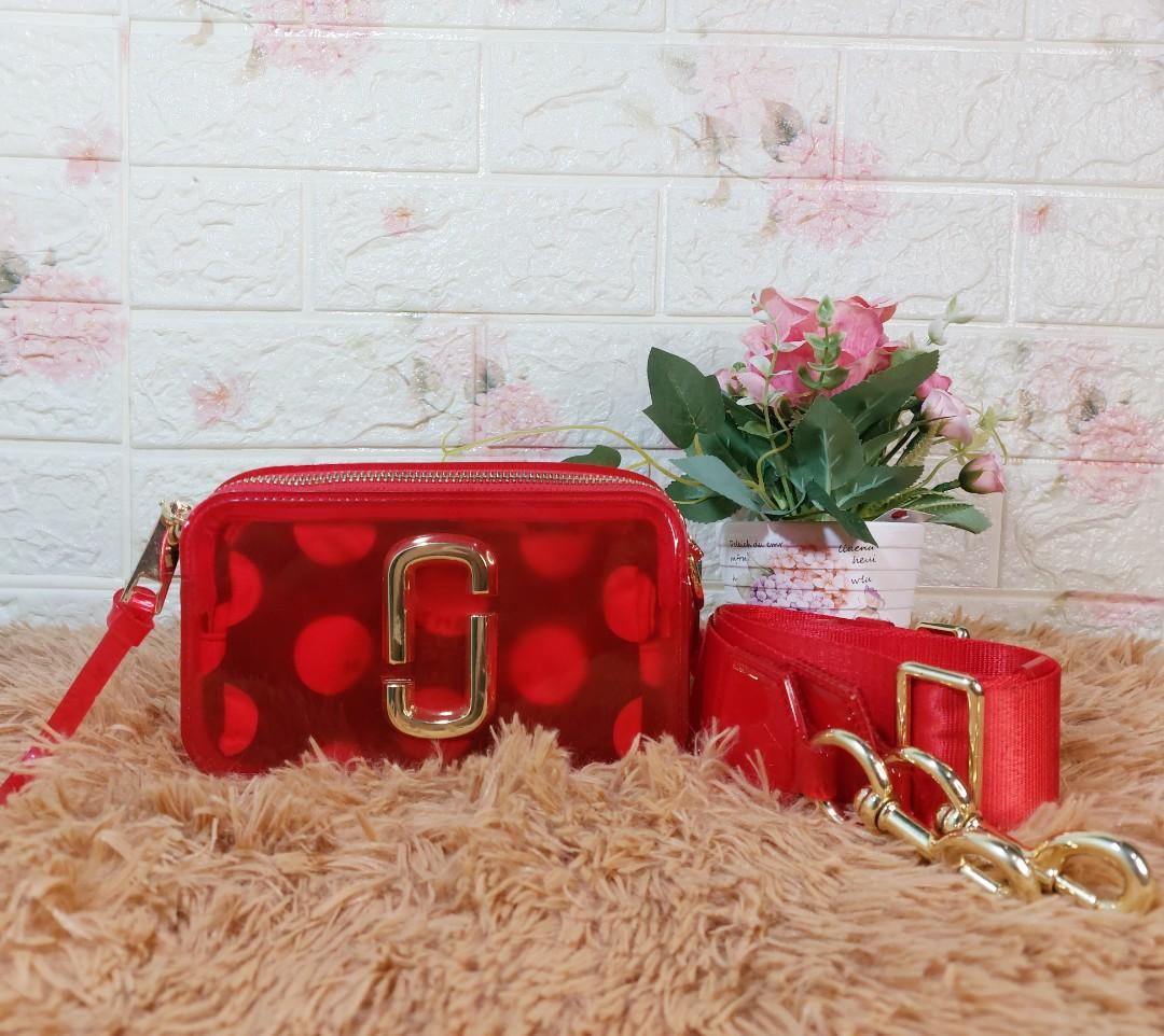 Marc Jacobs Snapshot Camera Bag Jelly Raspberry, Luxury, Bags & Wallets