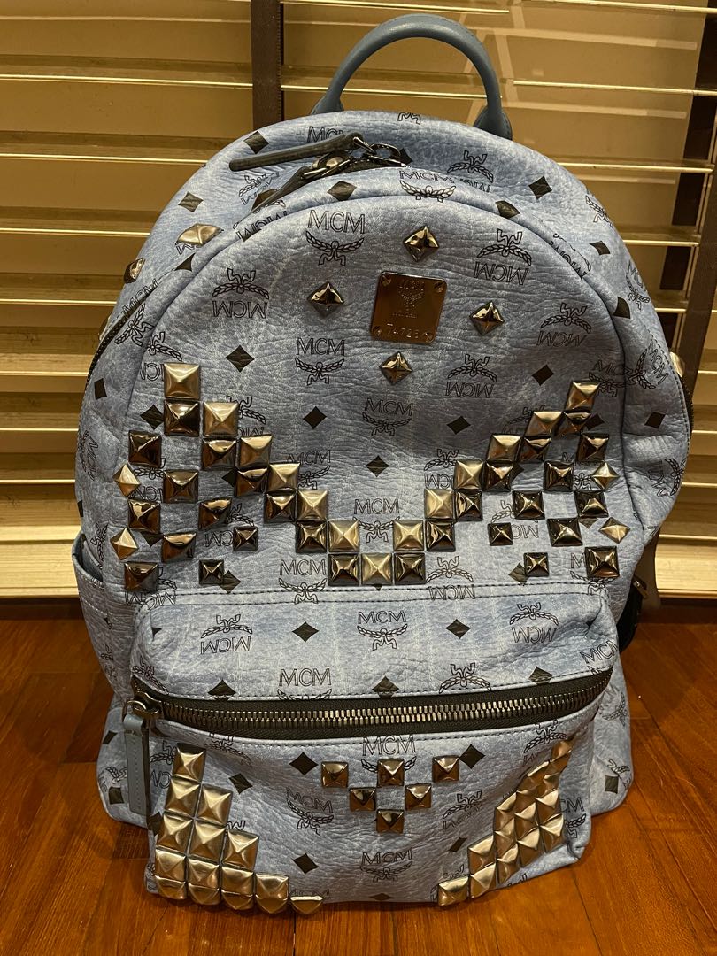 MCM large classic studded backpack haversack Men s Fashion Bags Backpacks on Carousell
