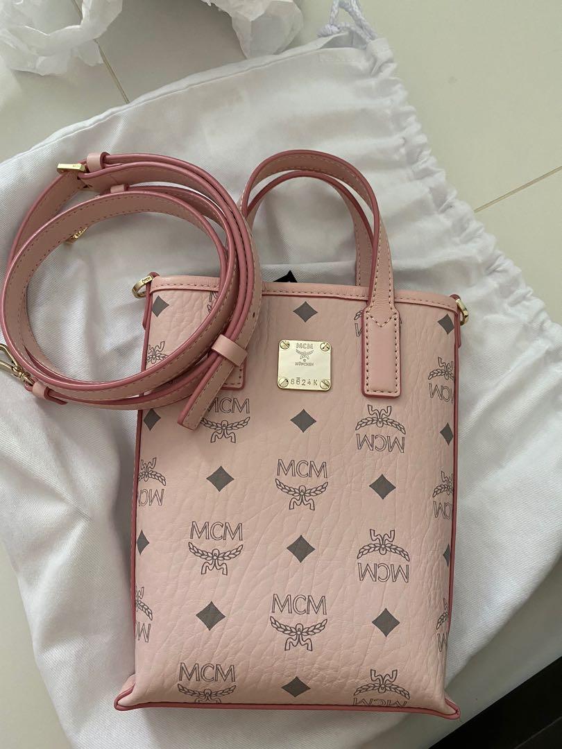 Mcm pink crossbody bag discount