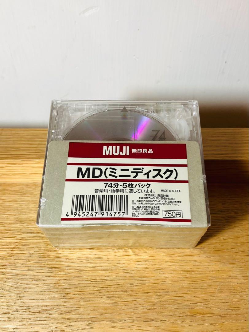 MUJI 無印良品MD 碟MiniDisc 74分-5枚Recordable Made in Korea 韓國