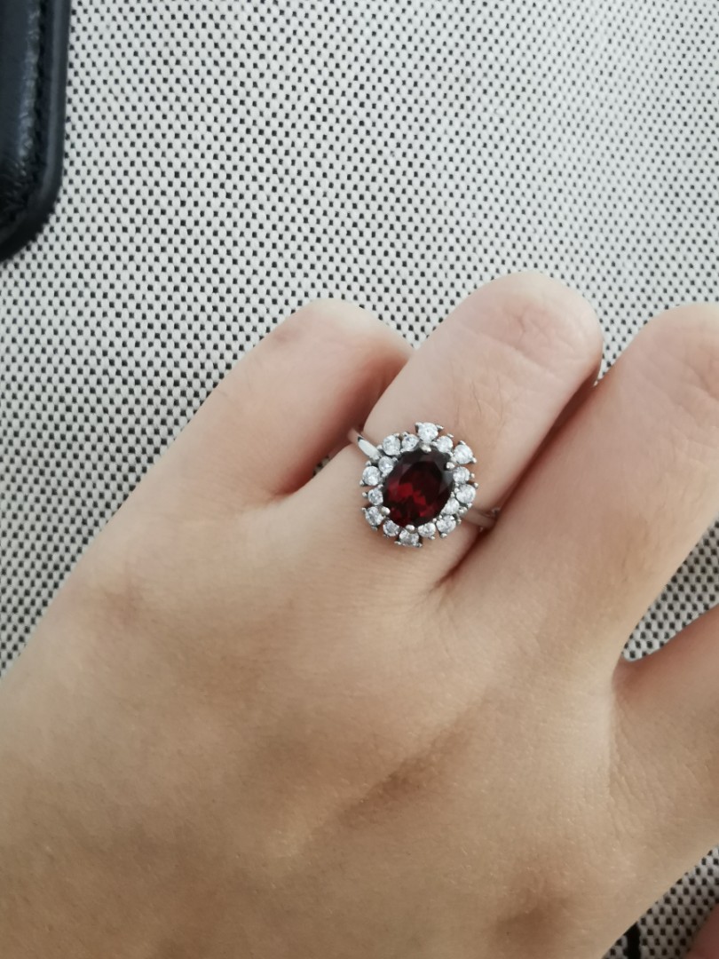Natural garnet ring sale