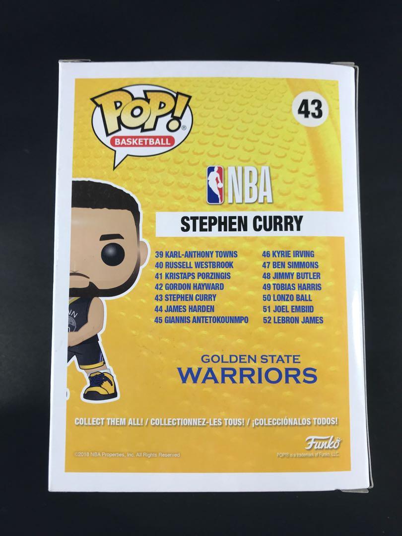 Funko POP! NBA Warriors STEPHEN CURRY Figure #43 w/ Protector – Toystops