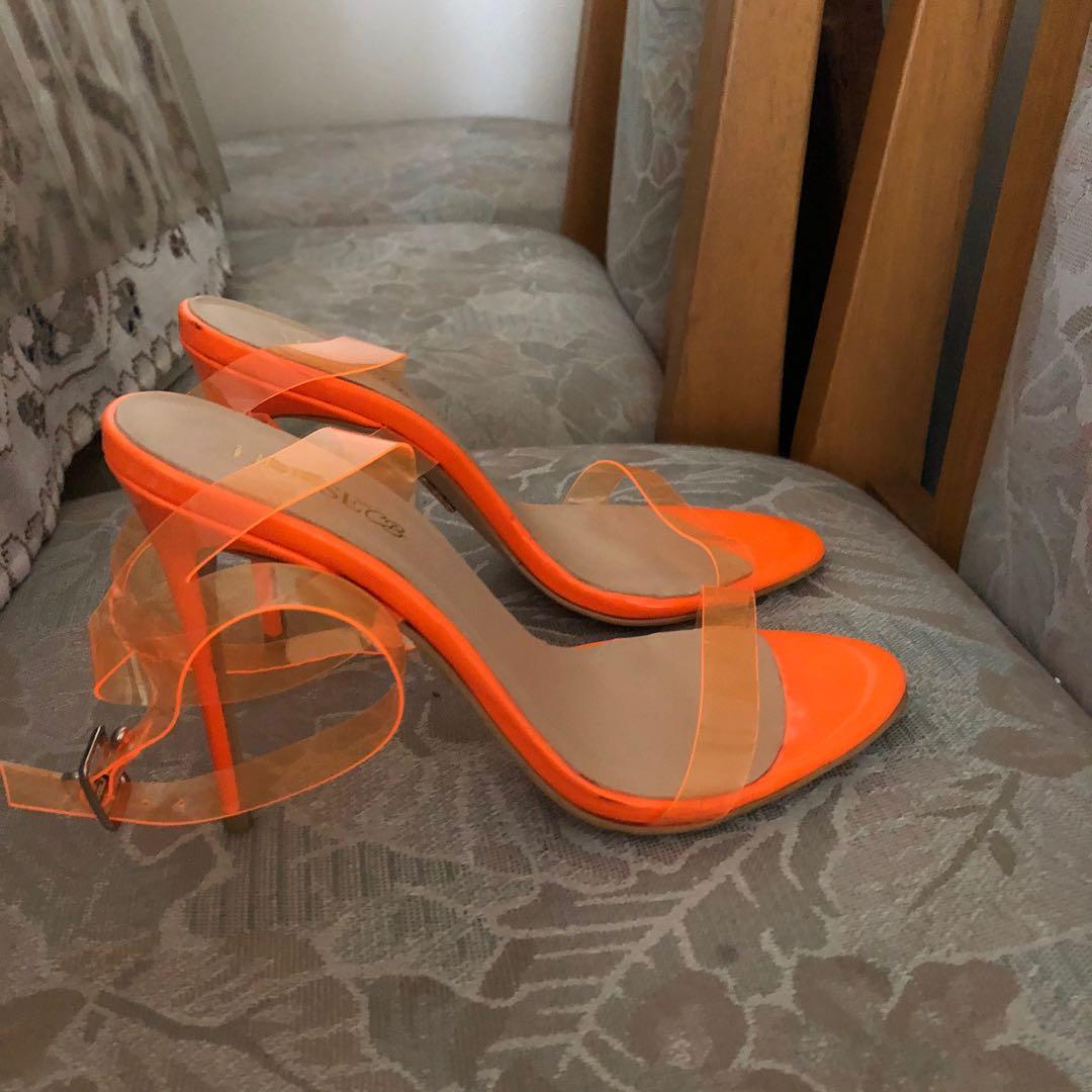 Neon sale transparent heels