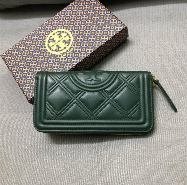 New Tory Burch Original Fleming Soft Zip Continental Wallet Women Fashion  Long Accordion Purse Long Green Wallet For Women Come With Complete Set  Suitable for Gift, Women's Fashion, Bags & Wallets, Purses
