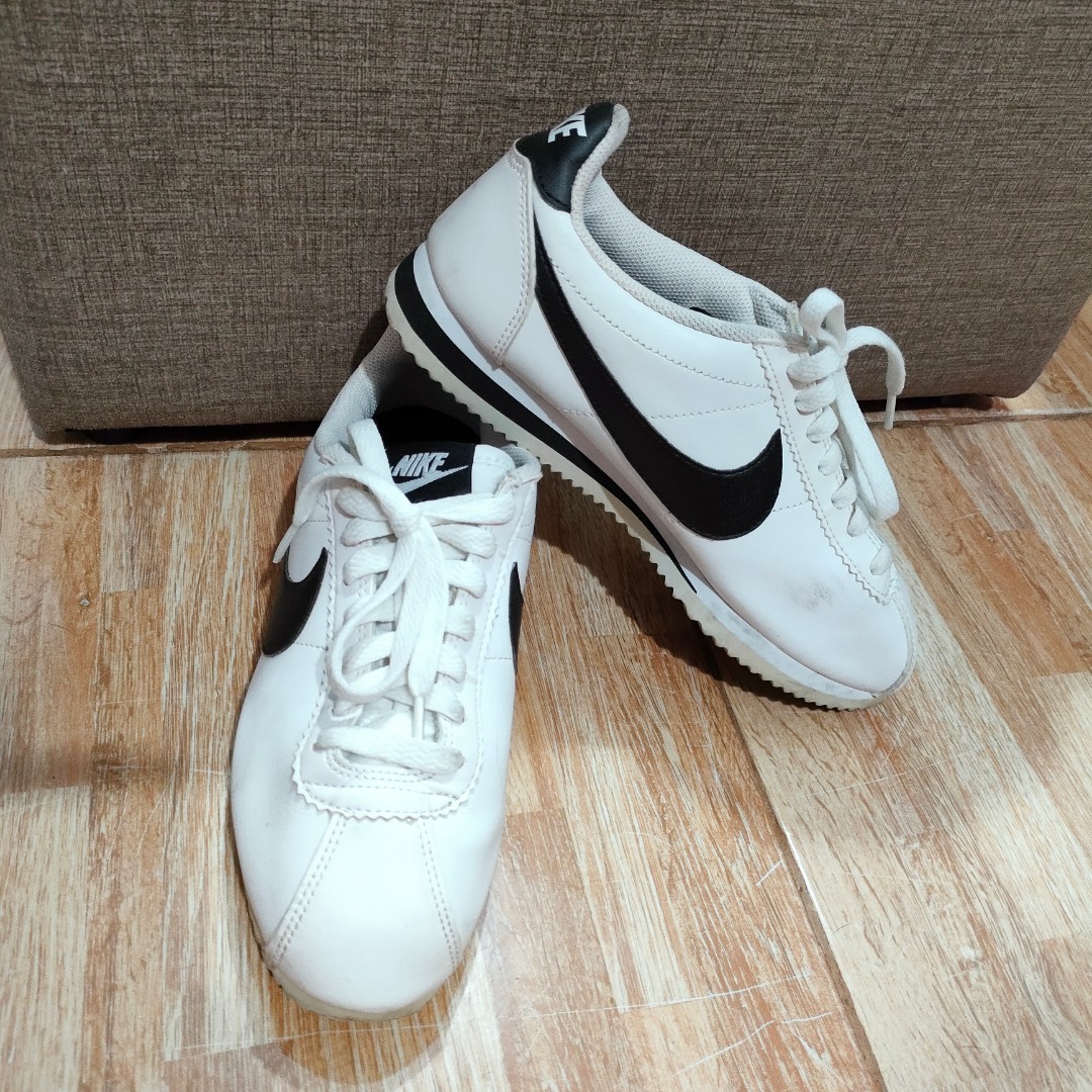 Nike Cortez Black \u0026 White Shoes, Men's 