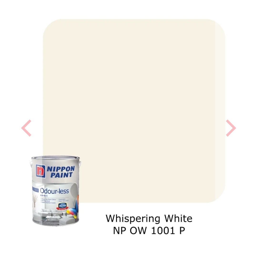 NIPPON PAINT ODOURLESS ALLIN1 (Whispering White), Furniture & Home