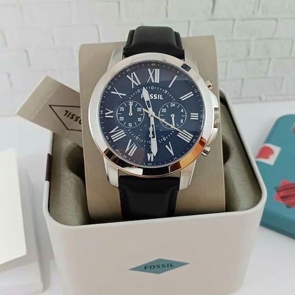 Original 100 Fossil Watch Men Black Fs4990 Fesyen Pria Jam