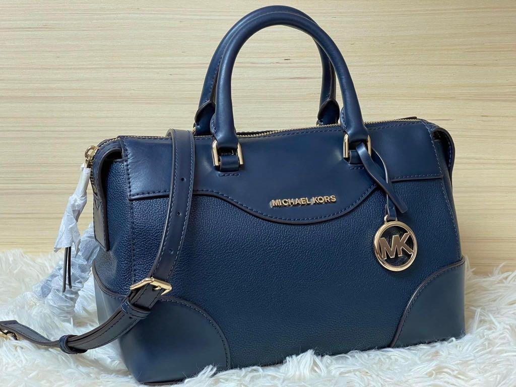 michael kors blue satchel