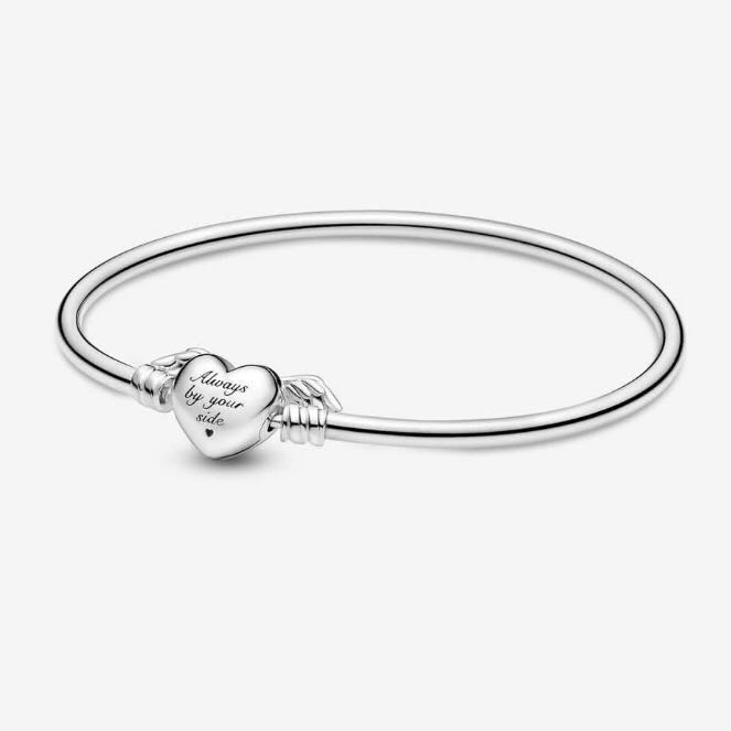 Pandora bangle with Heart Angel Wings 