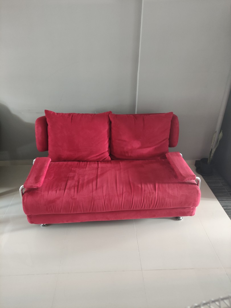 Plush Sofa Bed, Furniture & Home Living, Furniture, Sofas on Carousell
