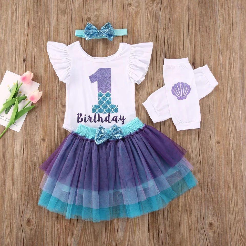 Mermaid one year old birthday outfit online