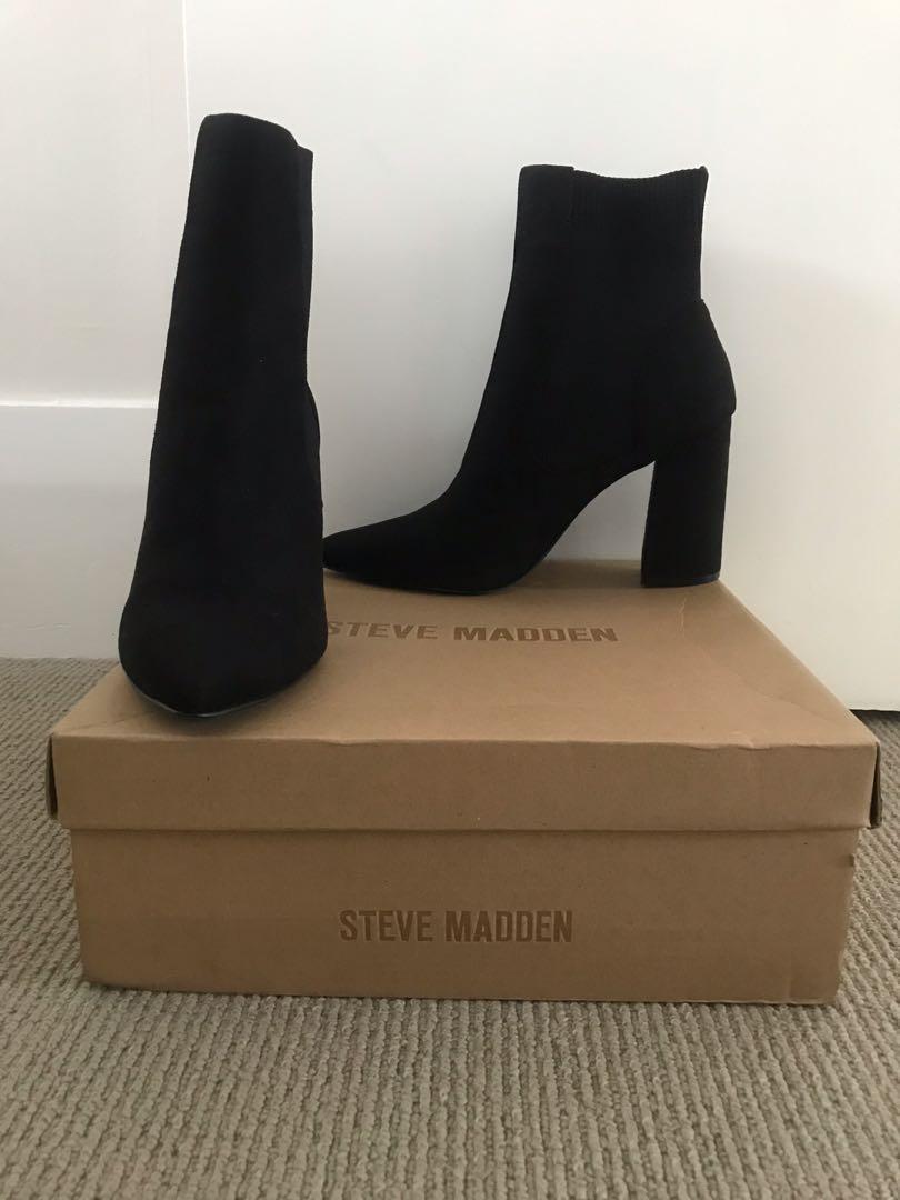 Reesa Black Steve Madden Boots Women s Fashion Shoes on Carousell