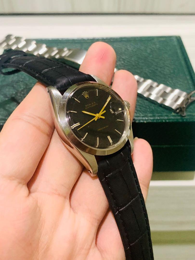 Rolex oysterdate precision black dial online