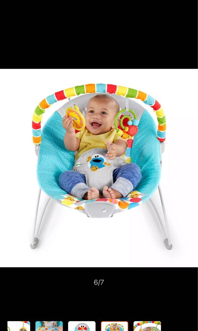 Sesame Street Elmo Vibrating Bouncer, Babies & Kids, Baby Nursery