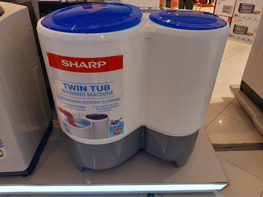 Sharp Twin Tub Washing Machine 6.5 to 9.5 kg, TV & Home Appliances