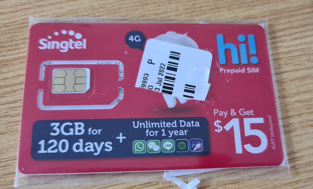 singtel hi prepaid card, Mobile Phones & Gadgets, Mobile & Gadget Accessories, Sim Cards on