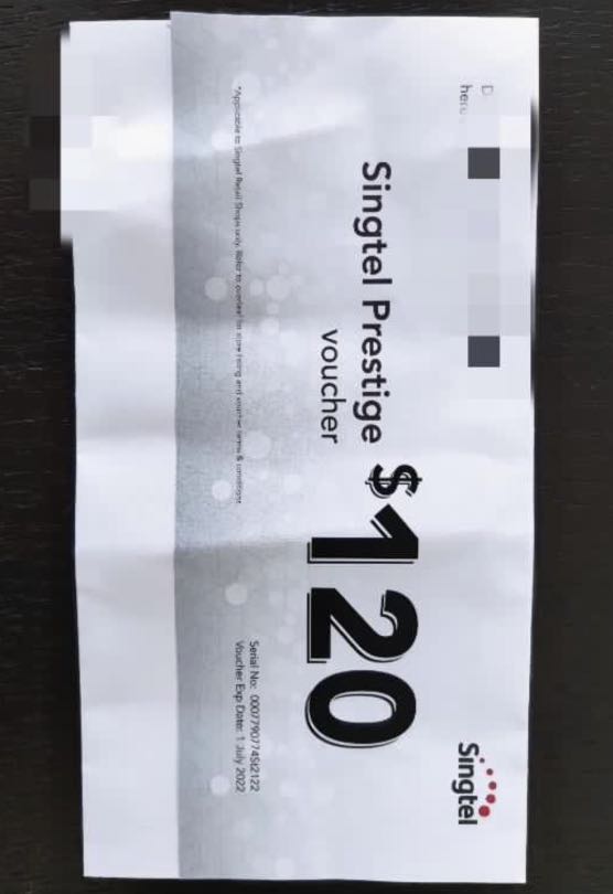 Singtel prestige 120 voucher, Tickets & Vouchers, Vouchers on Carousell