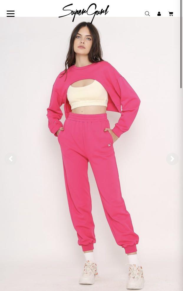 Pink joggers hotsell plt