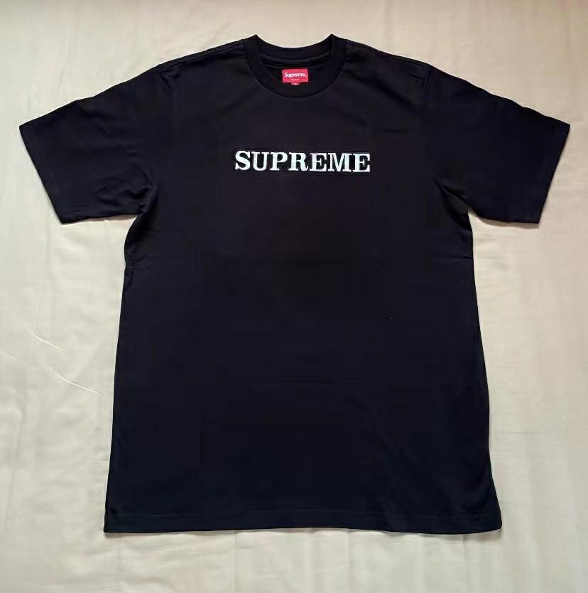 Supreme Floral Logo Tee Black, Men's Fashion, Tops & Sets, Tshirts