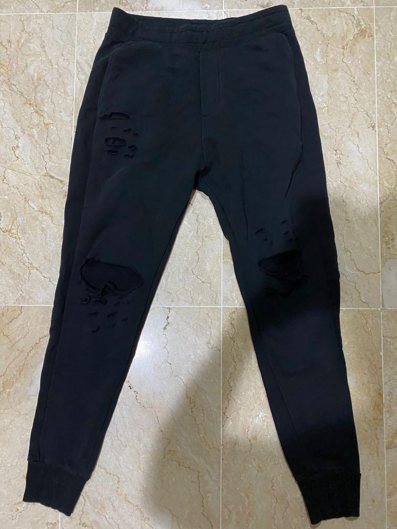 Sweat pants jogger ripped zara man 