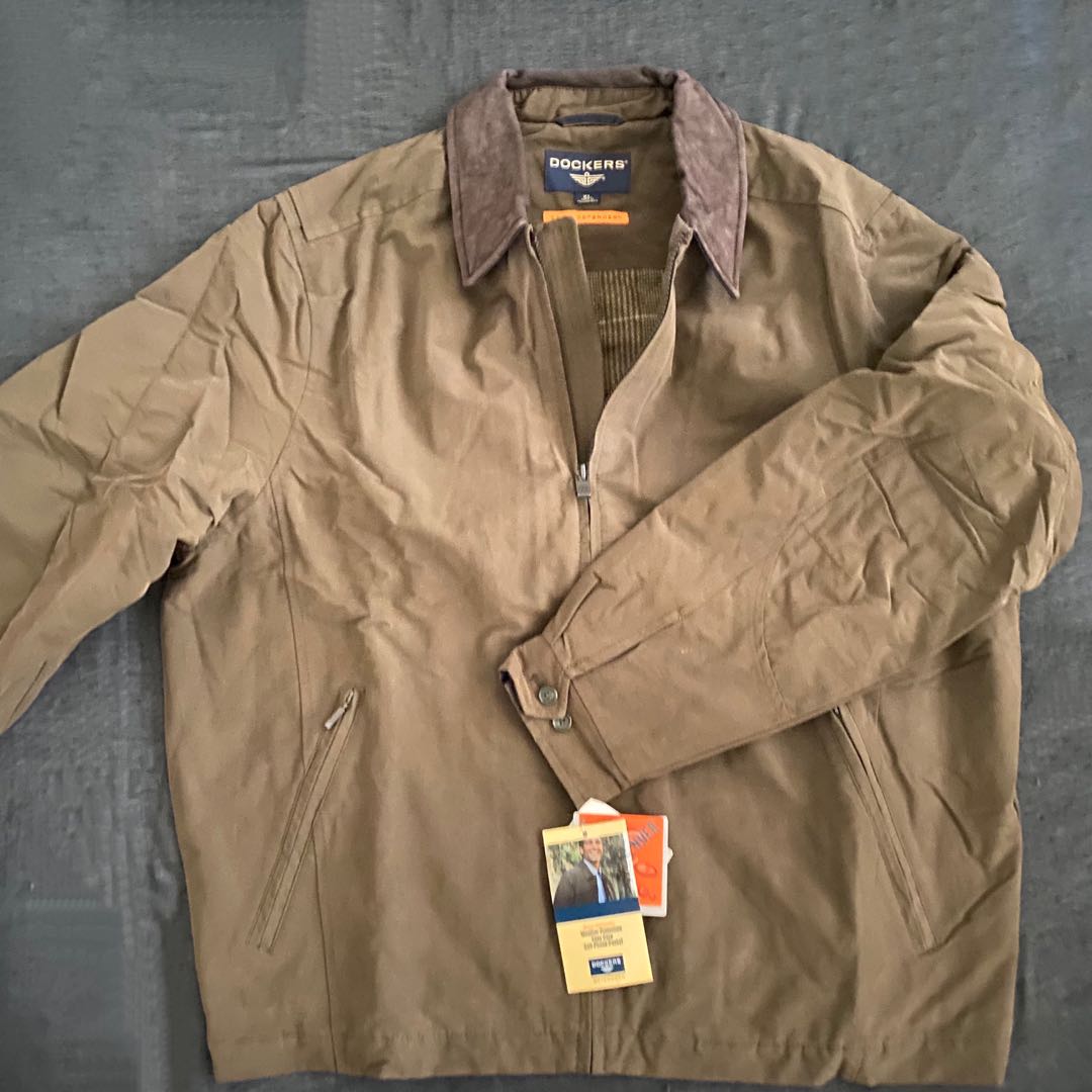 FREE GIFT WRAP BRAND NEW DOCKERS STAIN DEFENDER MENS ALL WEATHER JACKET