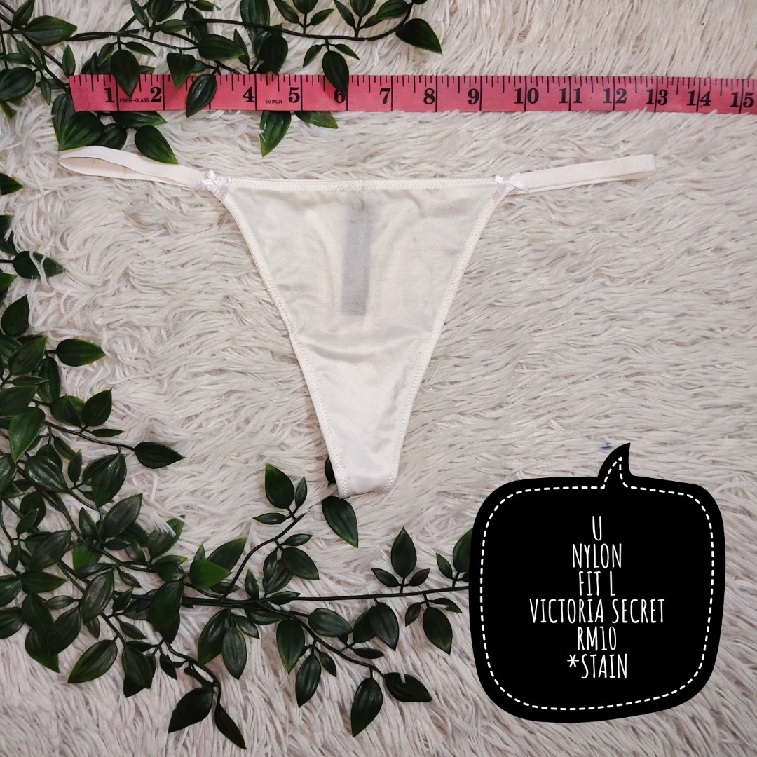 Victoria's Secret See-Through Green Floral Lace Thong Panty