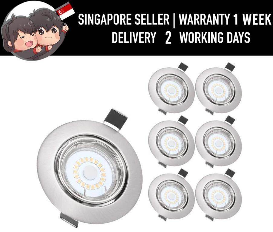 Hengda LED Recessed Downlights 5W Dimmable Cool White 420LM LED Spotlight 20 Pack IP44 Rotatable Recessed Ceiling Lights for Kitchen Bedroom Office