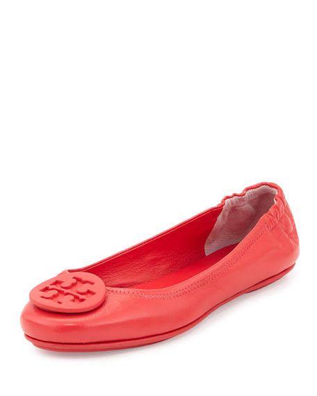 Tory burch clearance red minnie flats