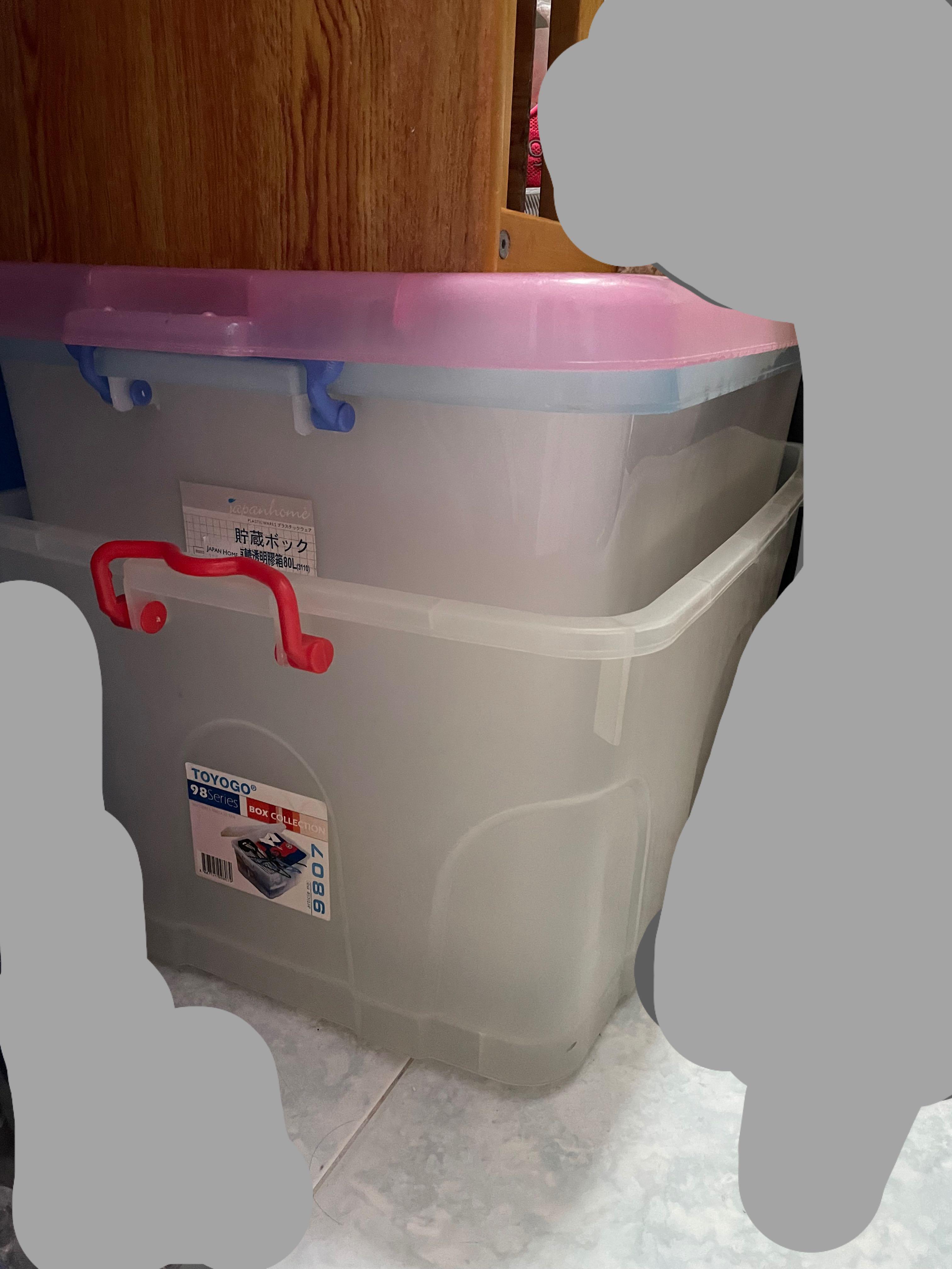 Toyogo Large storage box with wheels, Furniture & Home Living, Home