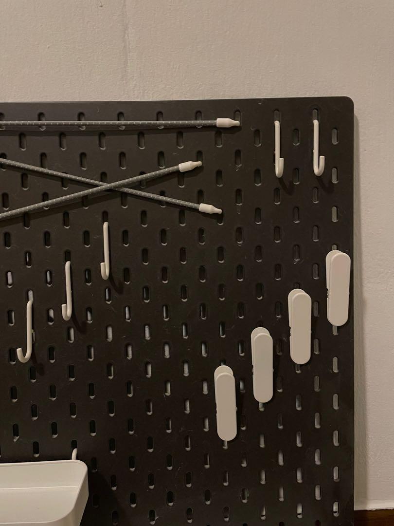Skadis Pegboard Ikea in Black colour size 56x56 cm, Furniture & Home