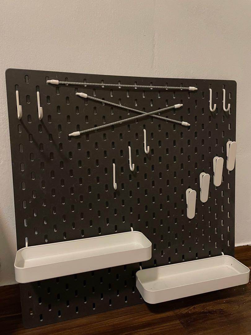 Skadis Pegboard Ikea in Black colour size 56x56 cm, Furniture & Home