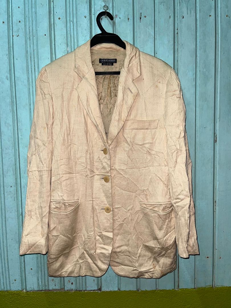 Vintage Giorgio Armani silk blazer, Men's Fashion, Coats, Jackets and  Outerwear on Carousell