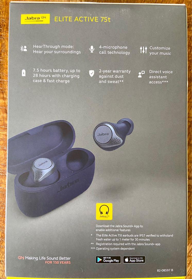 Waterproof Jabra Elite Active 75t Audio Headphones Headsets on Carousell