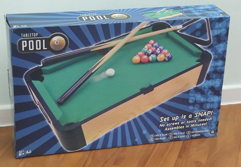 20-Inch Wooden Tabletop Billiards Pool Table (For Kids), Hobbies