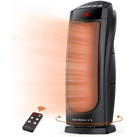 3634) Space Heater, TaoTronics PTC 1500W Fast Quiet Heating Ceramic Tower  Heater Oscillating Portable Heater with Remote Control Programmable  Thermostat ECO Mode 12H Timer LED Display, Black, Large, TV u0026 Home  Appliances,