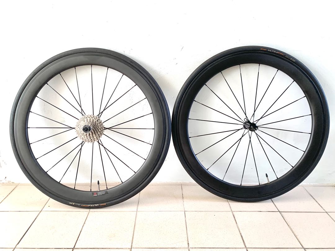 50mm Carbon wheelset (R36)(Ceramic), Sports Equipment, Bicycles & Parts ...