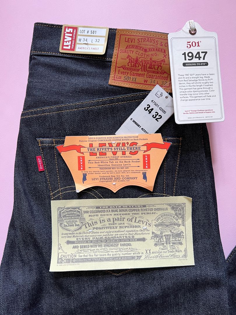 代購新日產復刻Levis 501xx Lvc 47501 Vintage, 男裝, 褲＆半截裙 