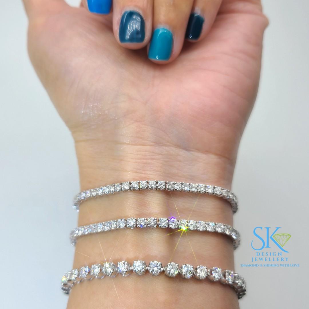 查價及貨已售tennis Bracelet渾身鑽石手鏈有片 女裝 飾物及配件 手鍊 Carousell