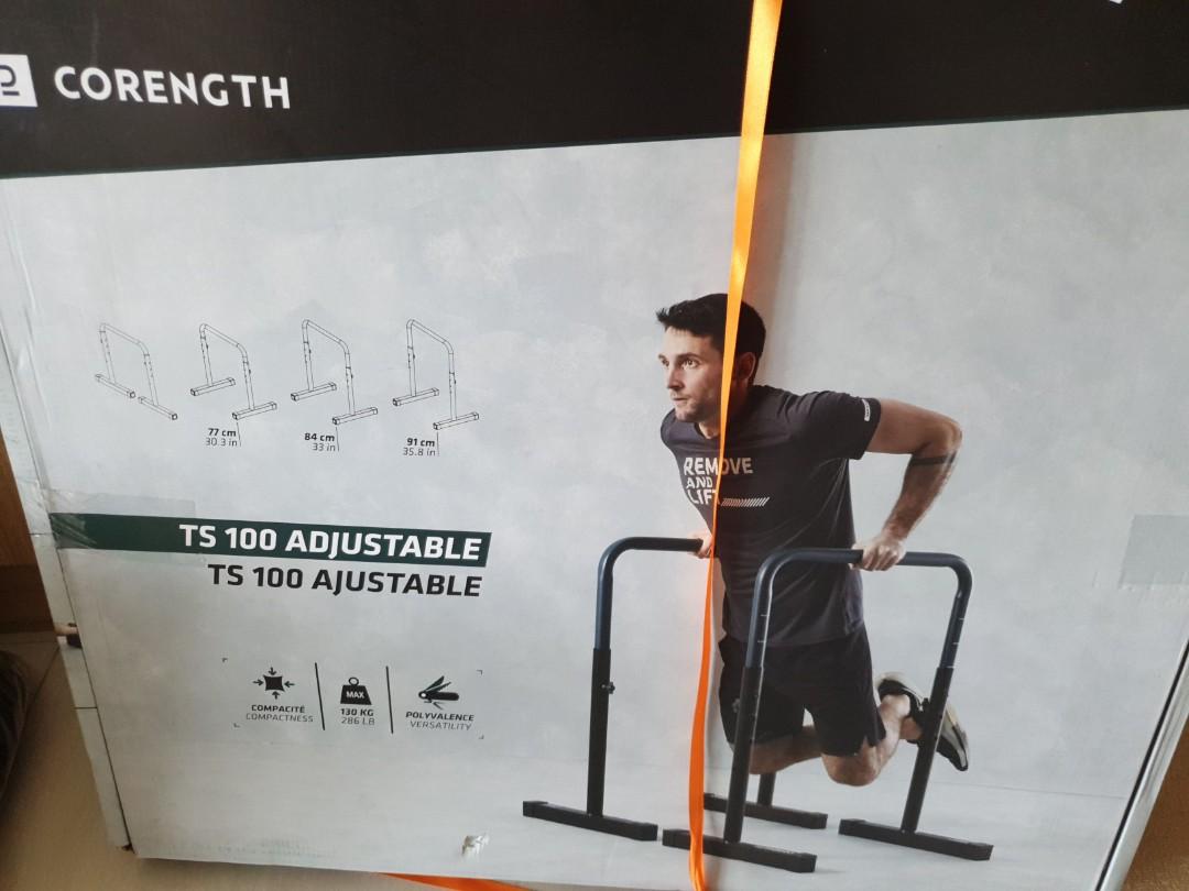 Adjustable Dip Bar Training Station 100, Sports Equipment, Exercise