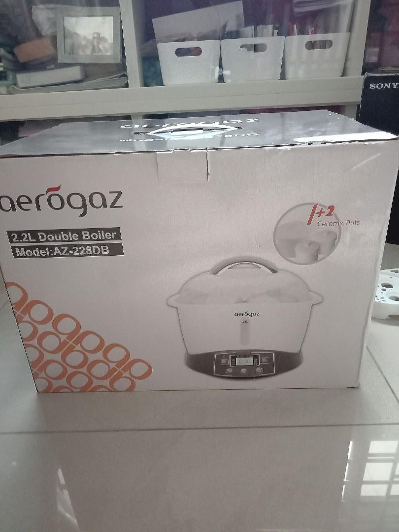 Aerogaz 2.2L double boiler, TV & Home Appliances, Kitchen Appliances