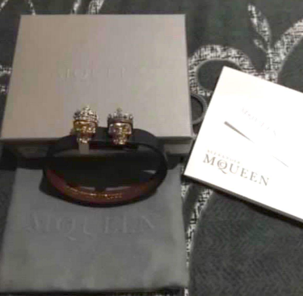 Authentic Brand New Alexander McQueen Queen King Leather Bracelet