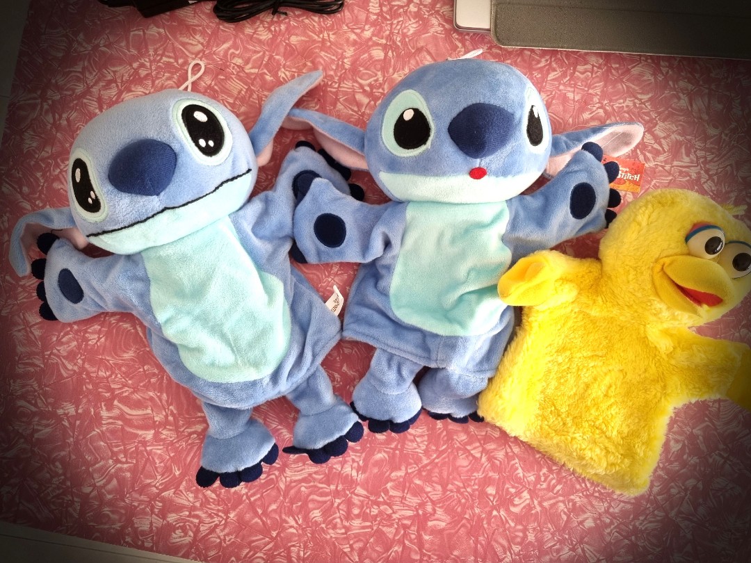 Authentic Lilo & Stitch Hand Puppet, Sesame street hand puppet, Hobbies