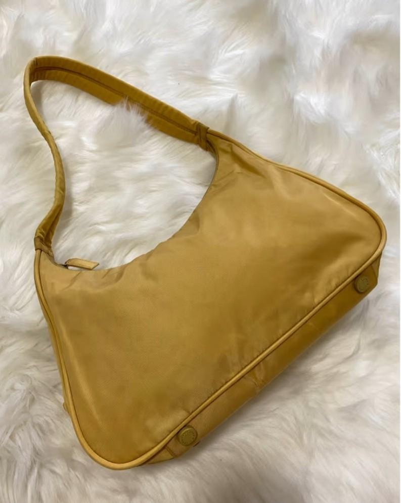 Authentic Prada Nylon Yellow Shoulder Bag Women s Fashion Bags