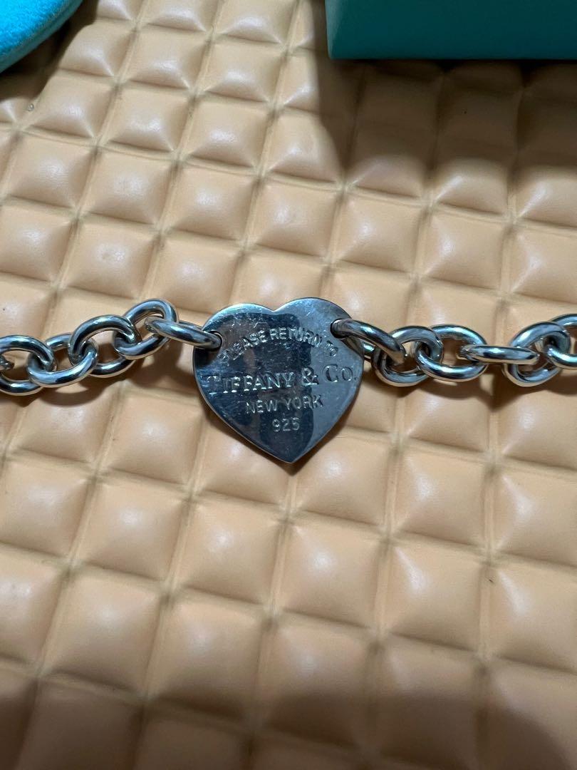 Authentic Tiffany & Co. Return to Tiffany Heart Tag Bracelet in Silver 8”
