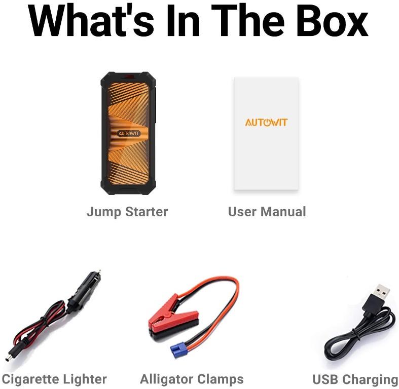 autowit SuperCap 2 Lite 12V Batteryless Jump Starter (Up to 5.0L Gas, 3