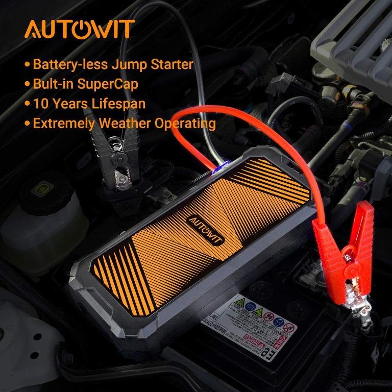 autowit SuperCap 2 Lite 12V Batteryless Jump Starter (Up to 5.0L Gas, 3.5L Diesel Engine) 700A