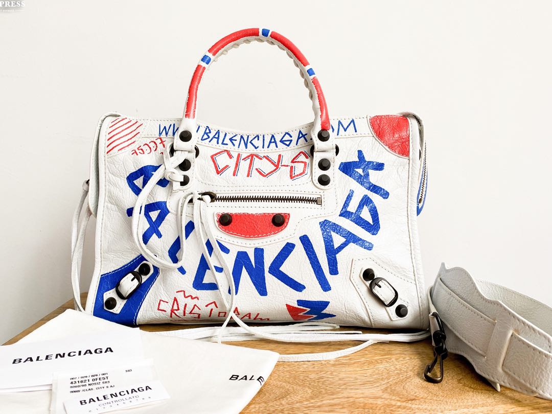 Balenciaga City Bag Graffiti (Small Size), Luxury, Bags & Wallets on  Carousell