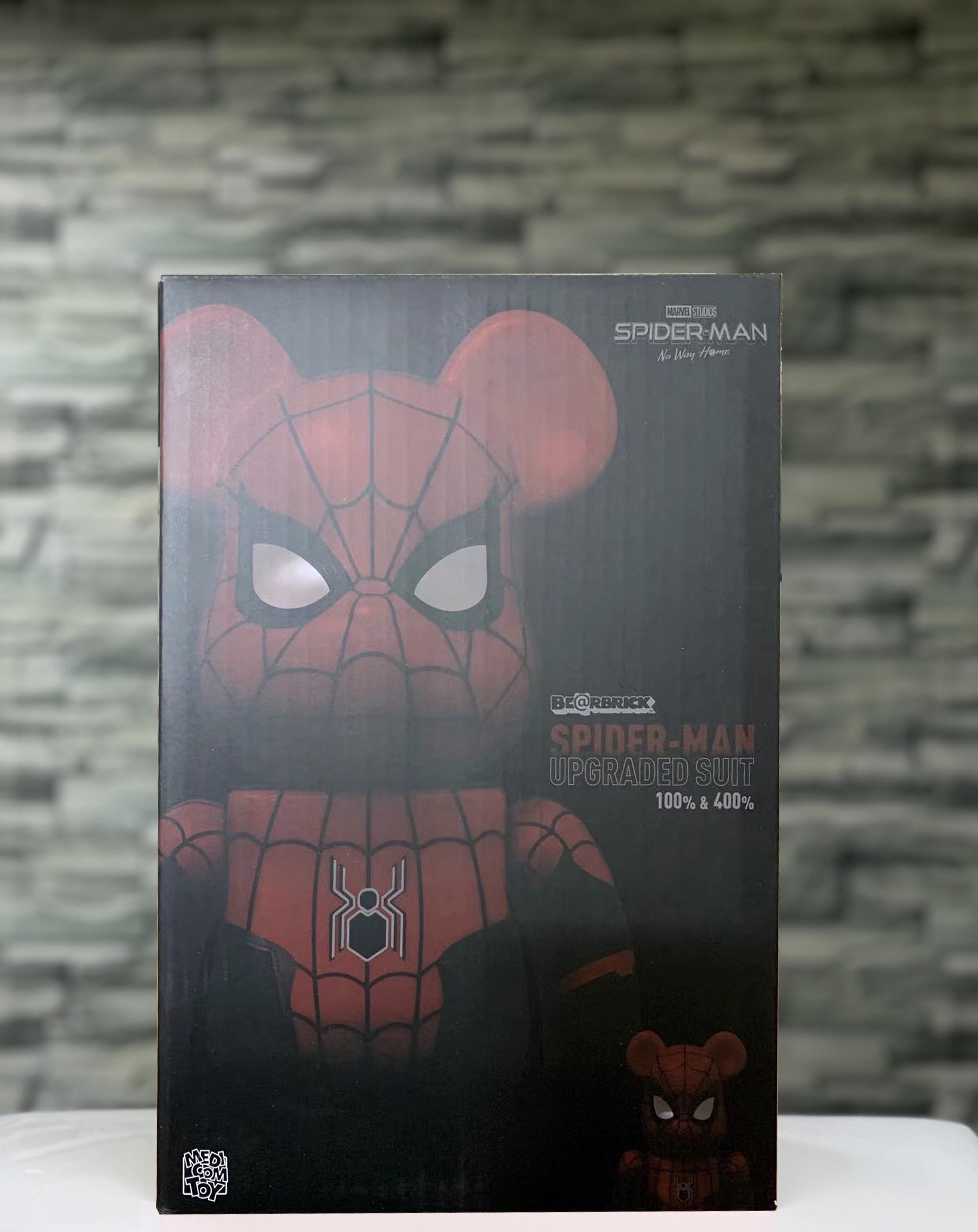 Bearbrick spider man upgrade suit 100%+400%, 興趣及遊戲, 玩具